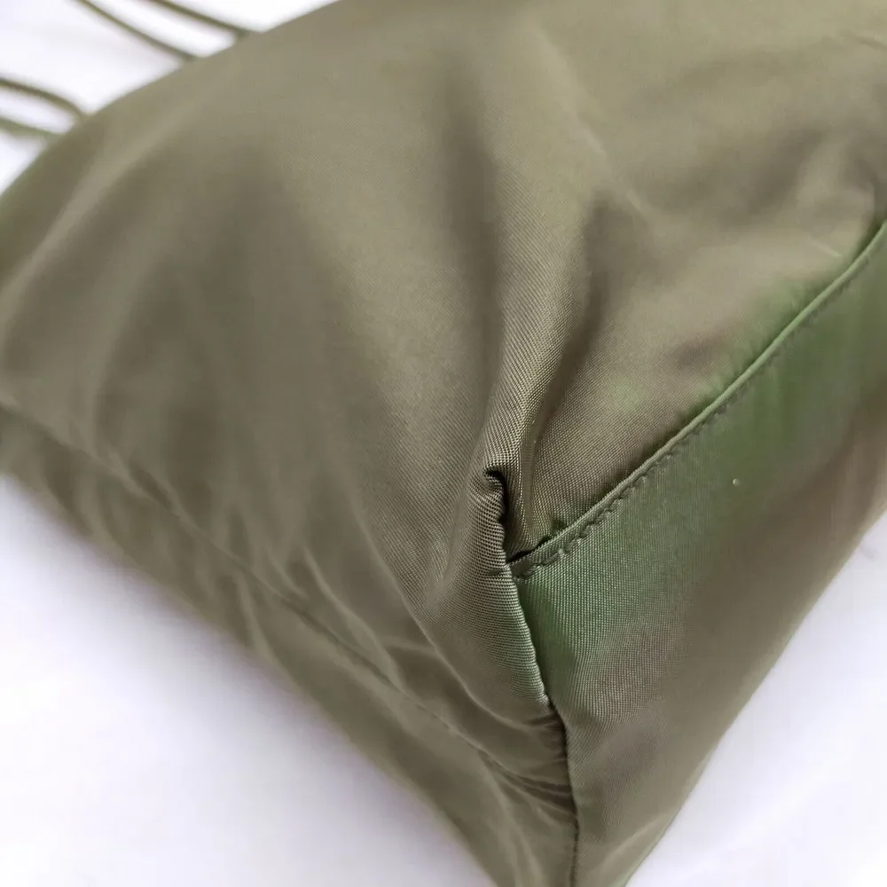 Prada Hand Bag Green Nylon #77090P10 - Picture 6 of 9